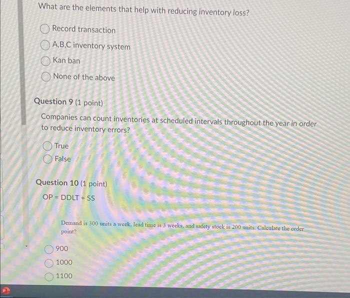 What are the elements that help with reducing