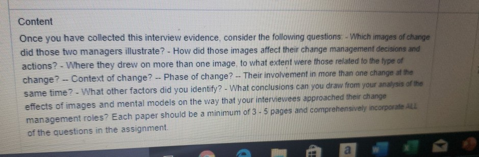 Content Once you have collected this interview