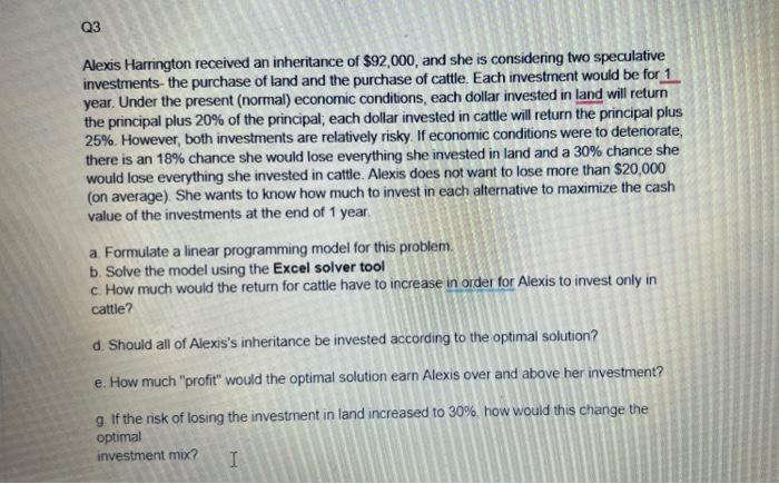 Please formulate a linear programming model and