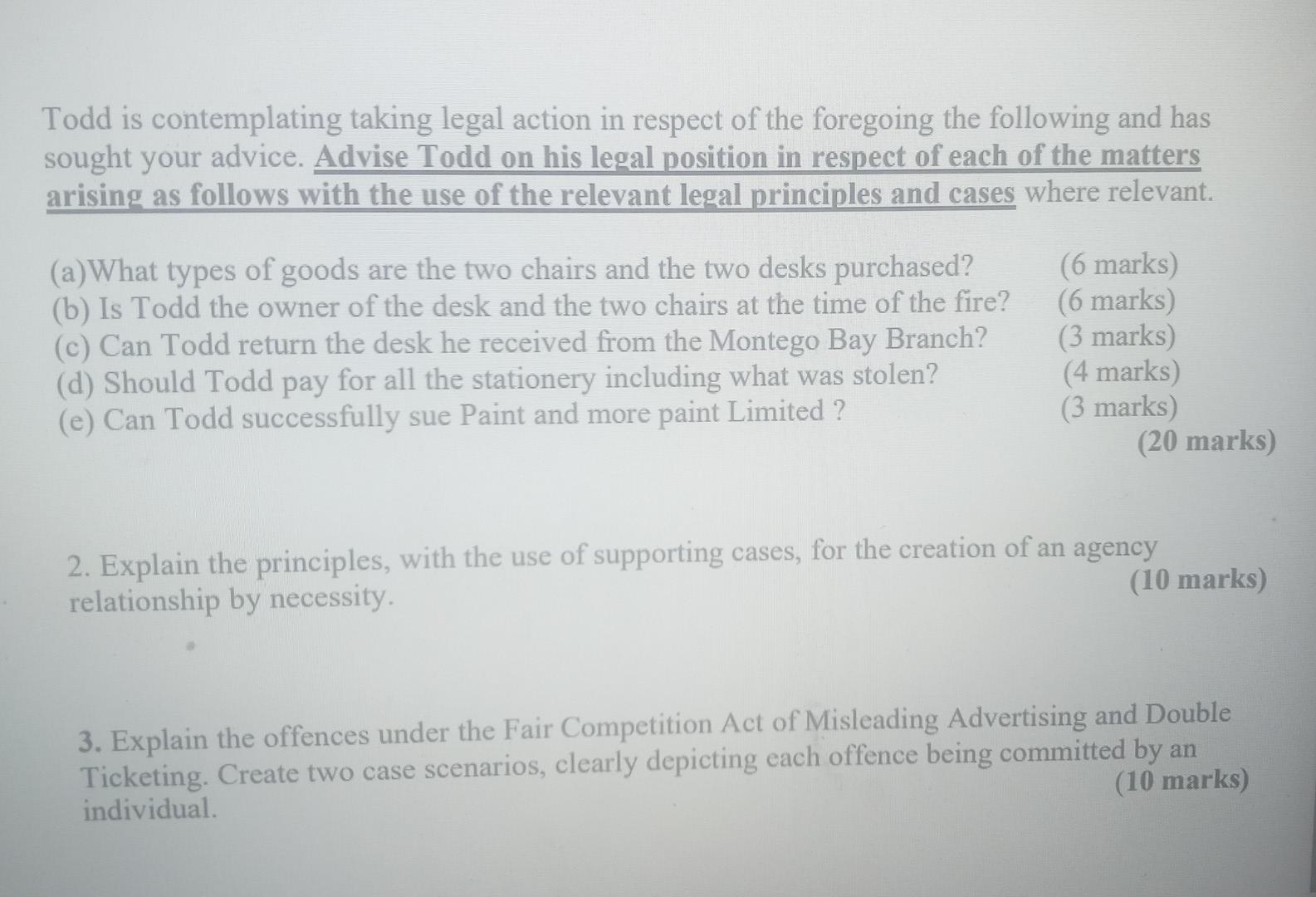 Todd is contemplating taking legal action in