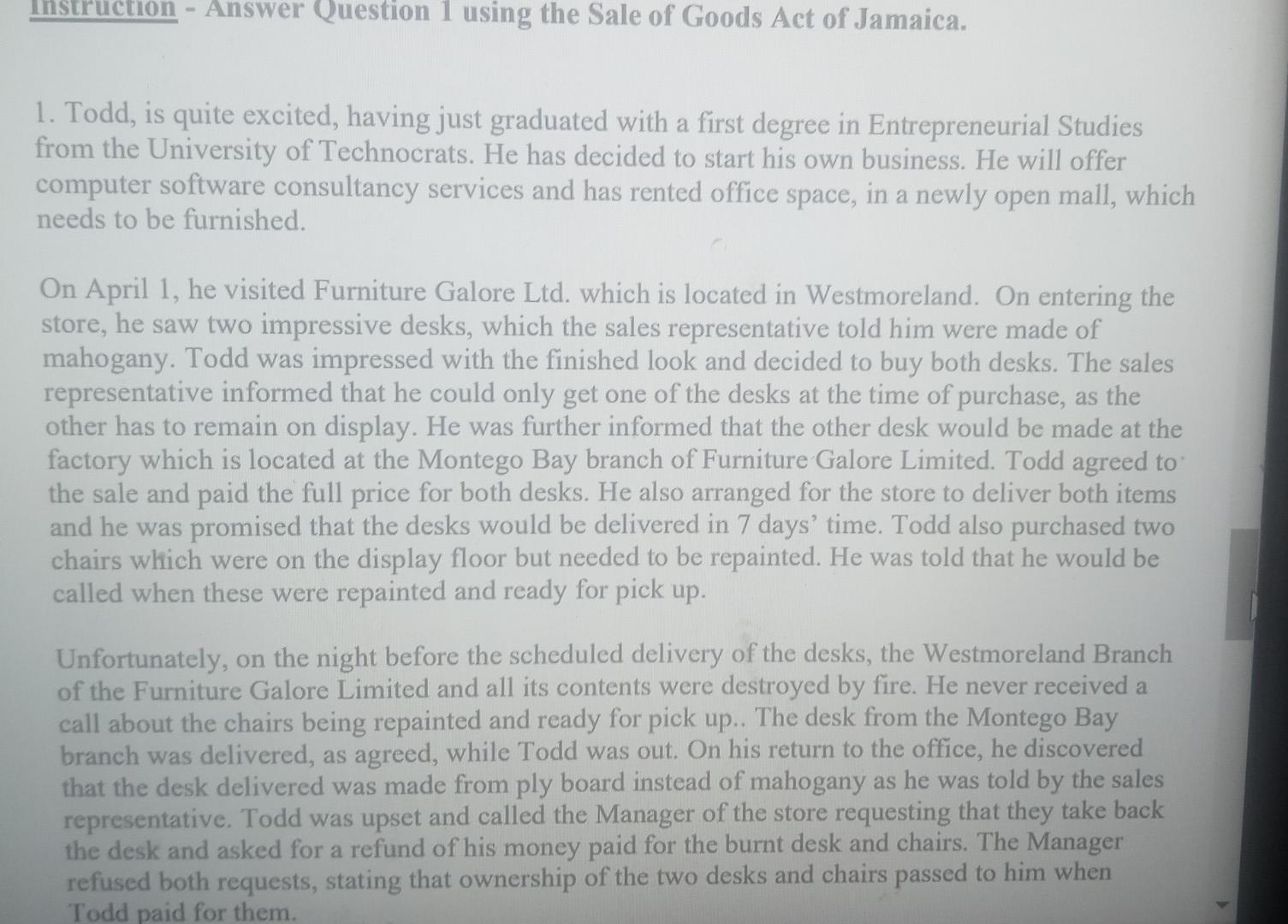 Todd is contemplating taking legal action in