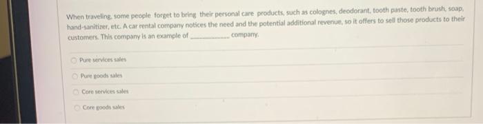 When traveling, some people forget to bring their