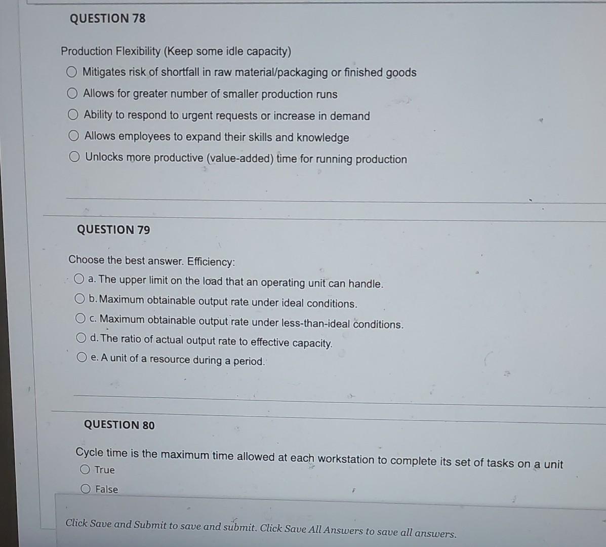 78,79,80 Production Flexibility (Keep some idle