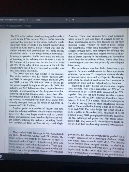 Q1. CONDUCT A COMPETITIVE ANALYSIS (Porter