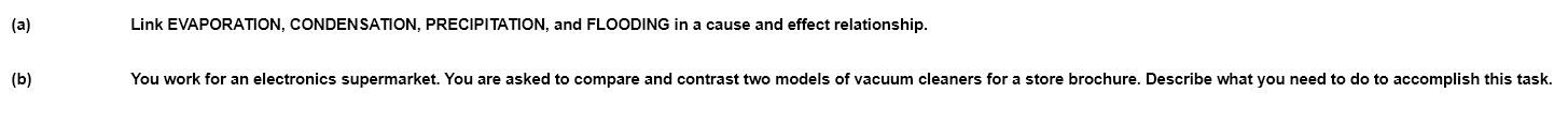 (a) Link EVAPORATION, CONDENSATION,