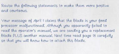 Revise the following statements to make them more