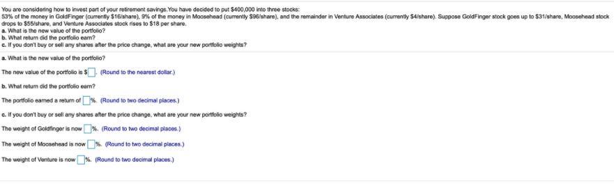 You are considering how to invest part of your