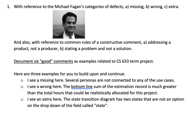 1. With reference to the Michael Fagan's