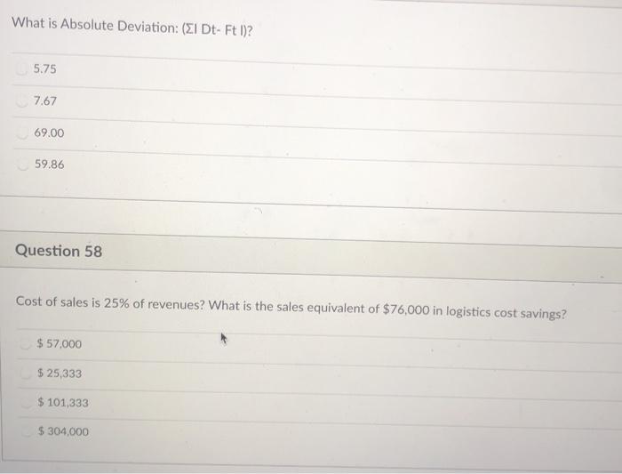 What is Absolute Deviation: (21 Dt- Ft 1)? 5.75