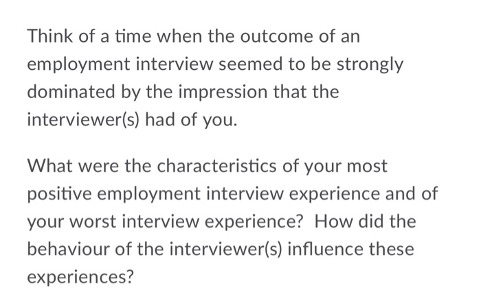 at least 200 words Think of a time when the