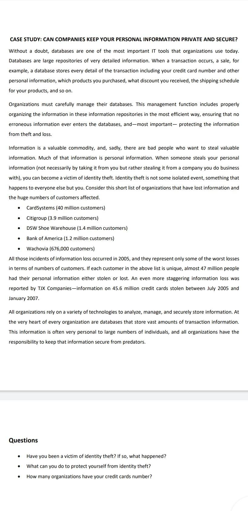 CASE STUDY: CAN COMPANIES KEEP YOUR PERSONAL