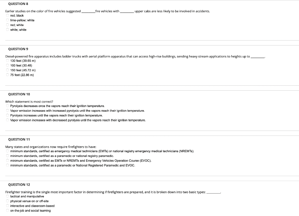 Earlier studies on the color of fire vehicles