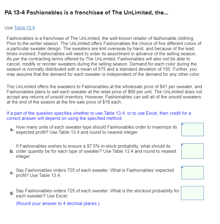 PA 13-4 Fashionables is a franchisee of The