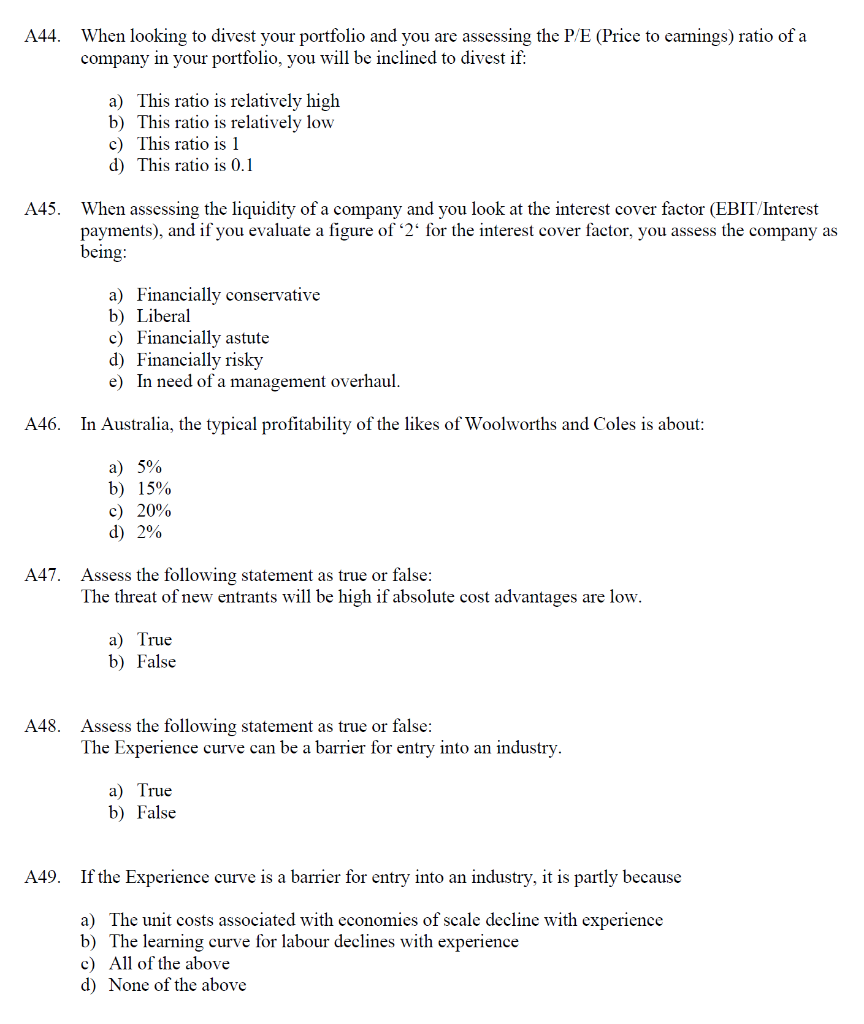 No need to explain, only correct options. Thanks