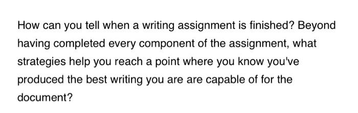 pleass answer in your words How can you tell when