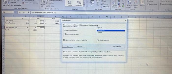 please solve using excel solver tool. Note that