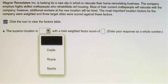 Wagner Remodelers Inc. is looking for a new city