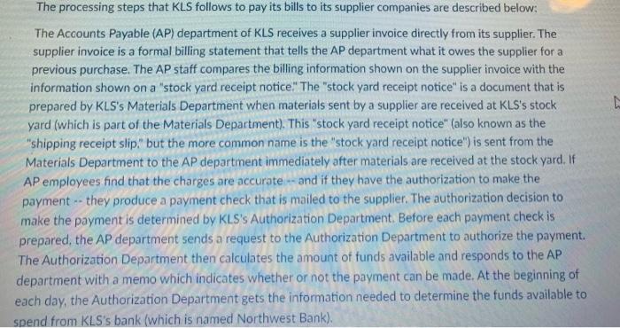 Business Scenario - Payables Processing System