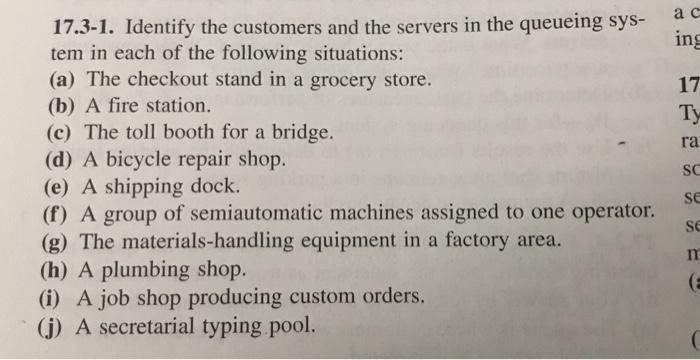ac ing 17 ra SC 17.3-1. Identify the customers