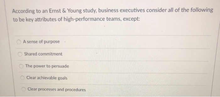 According to an Ernst & Young study, business