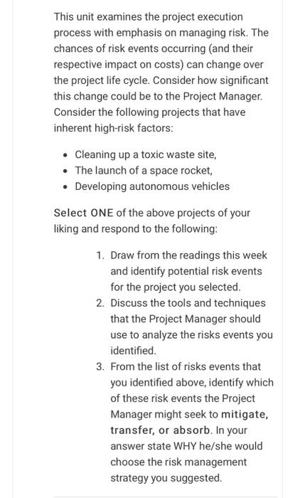 please use excel for it This unit examines the