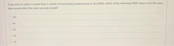 if you were to select a model from a variety of