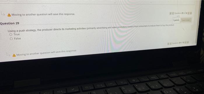 Moving to another question will save this