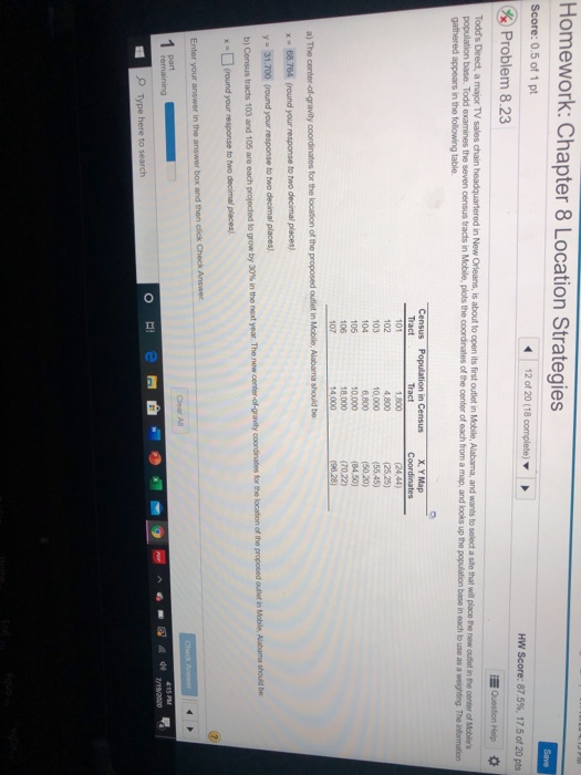 Save Homework: Chapter 8 Location Strategies