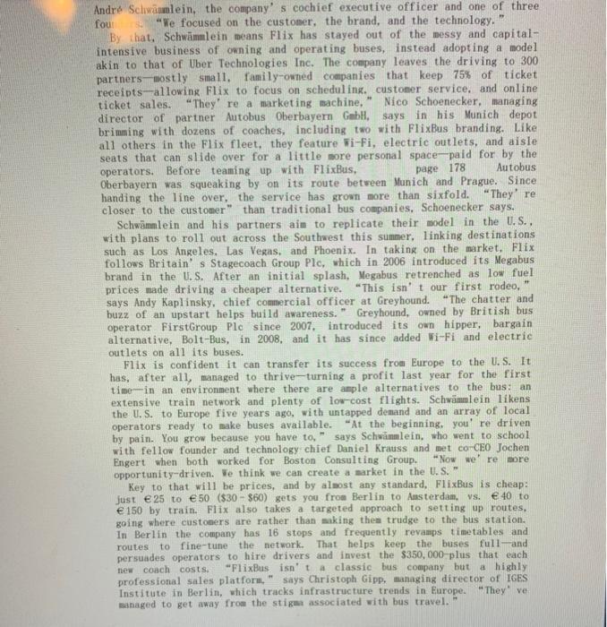 2 paragraphs per question Bloomberg Businessweek