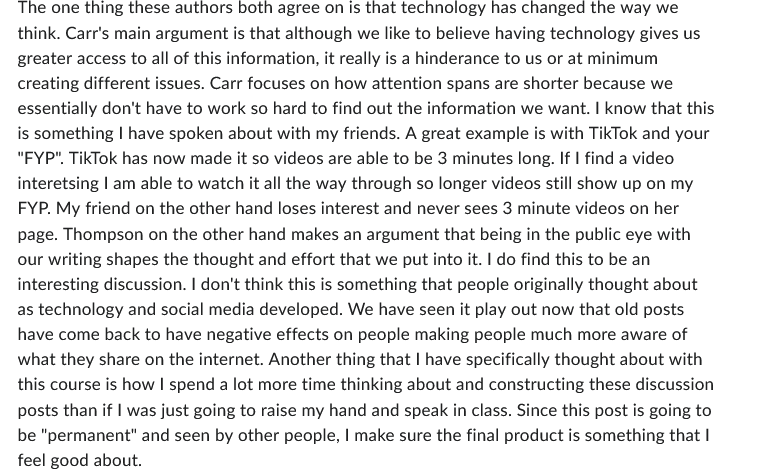 Need help written a agreeable answer to these two