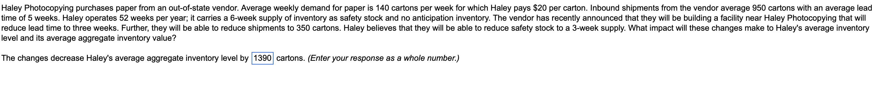 Haley Photocopying purchases paper from an