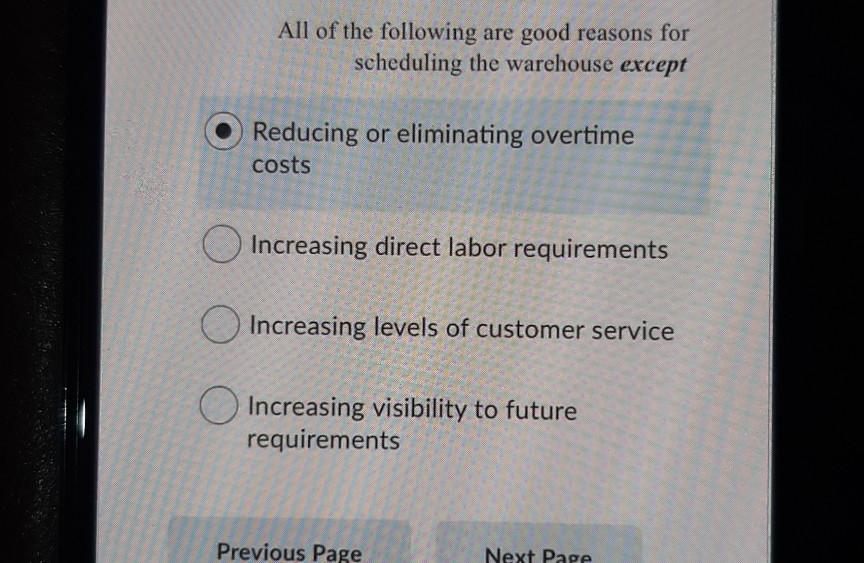 All of the following are good reasons for