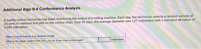 Additional Algo 9.4 Conformance Analysis A