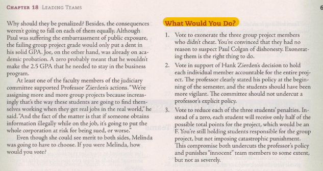 Ch18 Apply Your Skills: Ethical Dilemma One for