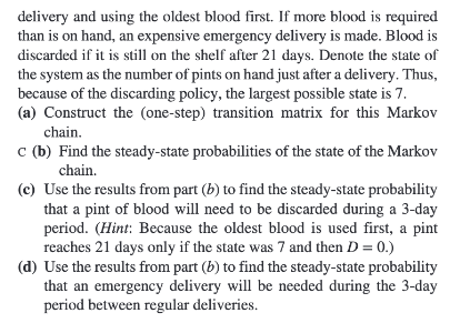 28.5-5. Consider the following blood inventory