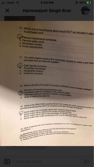 need correct answes 18. What is the MAJOR benefit