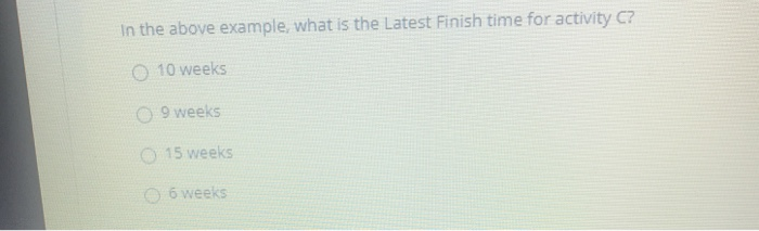 A project network has the following activity