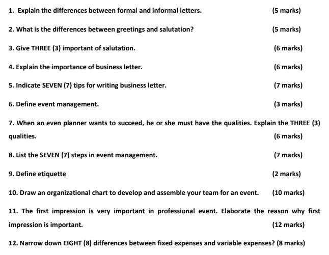 1. Explain the differences between formal and