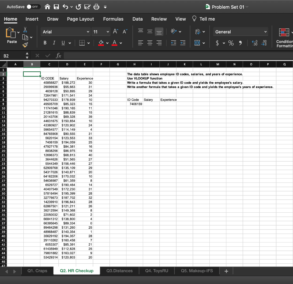 AutoSave OFF SUE : Problem Set 01 - Home Insert