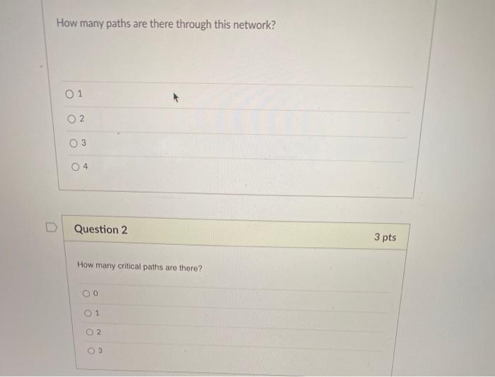 Question 1 3 pts Below are the project steps for