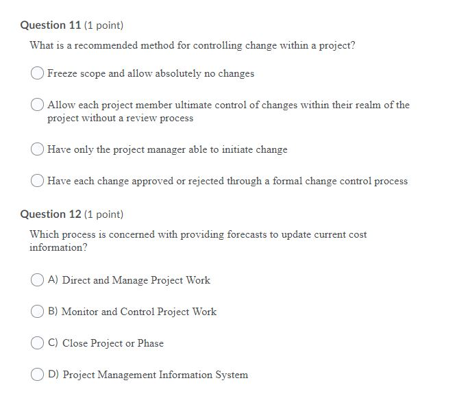 Question 11 (1 point) What is a recommended