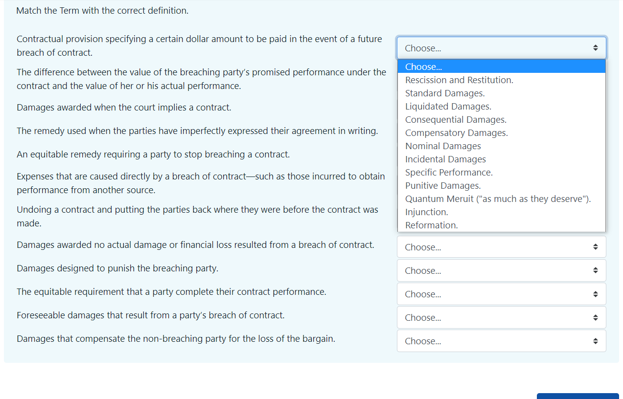 Match the Term with the correct definition.