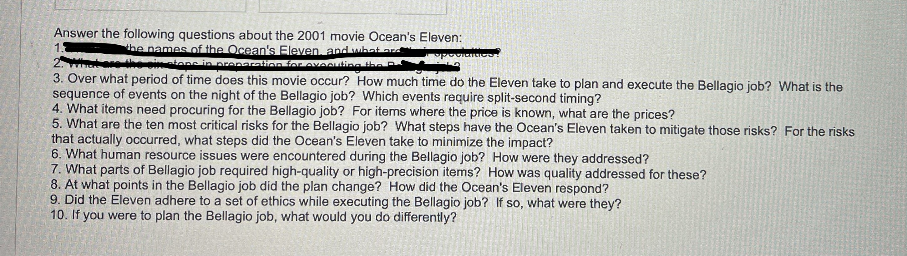 I need help with 3-10 . Please help! Answer the