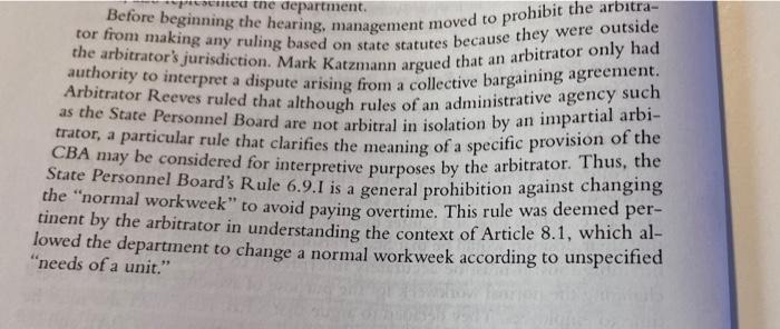 What does this reading mean? the department.