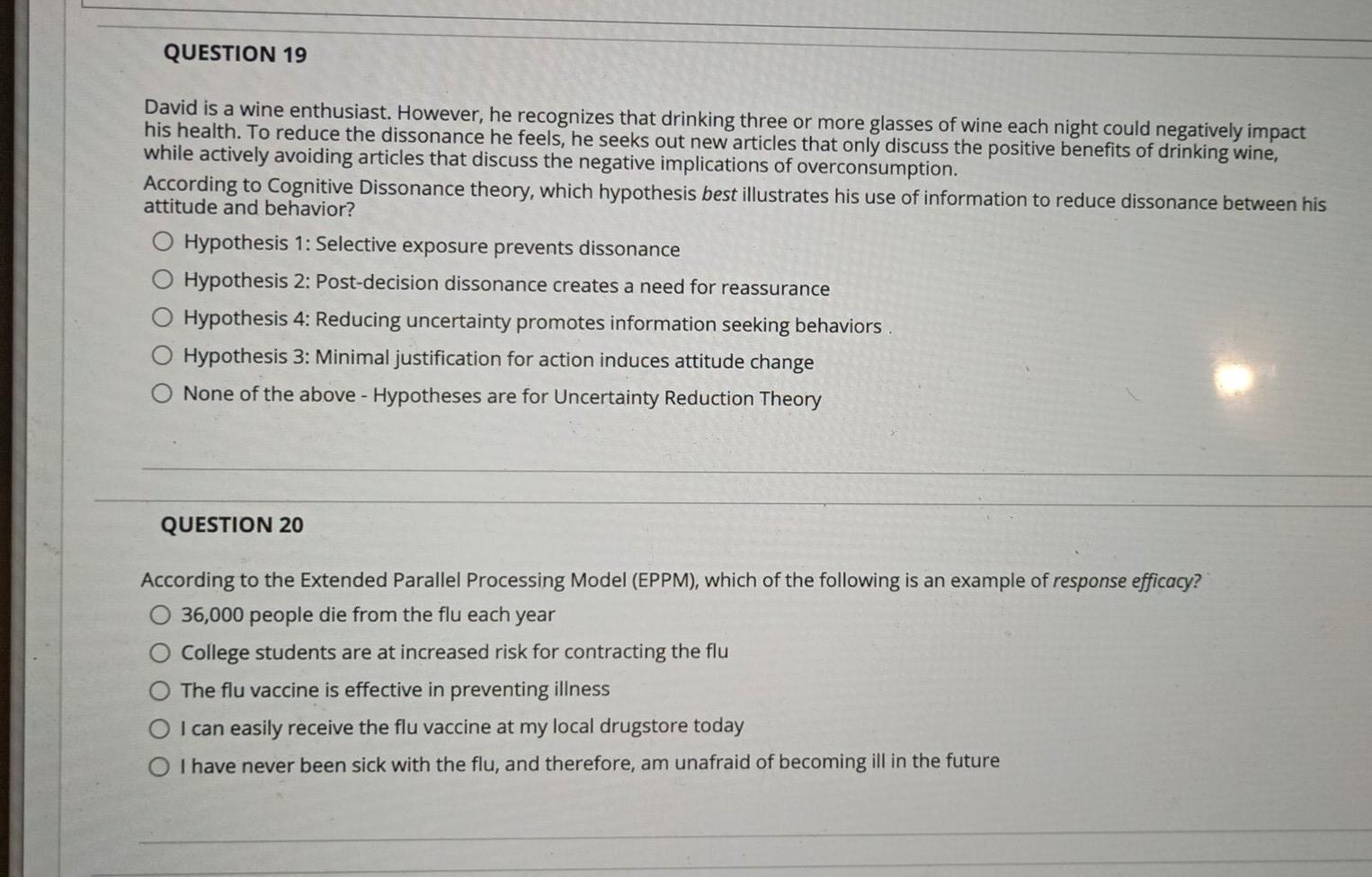 QUESTION 15 Across health communication