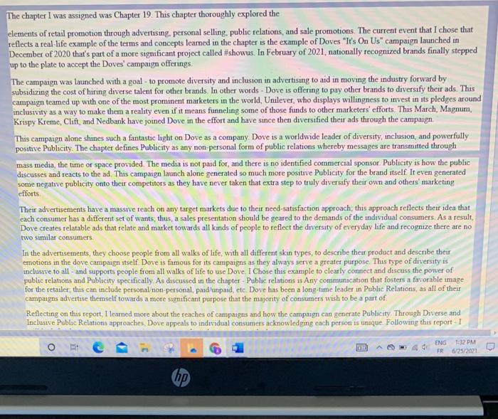 please read the report and reply to it The