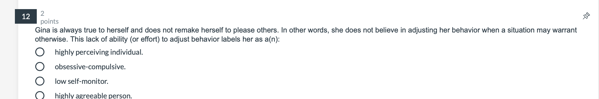 9 2 points According to the textbook, which one