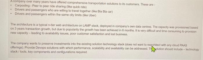 . A company over many years have offered