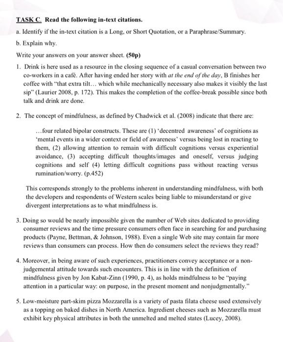 TASK A. (10p) 1. What is the difference between