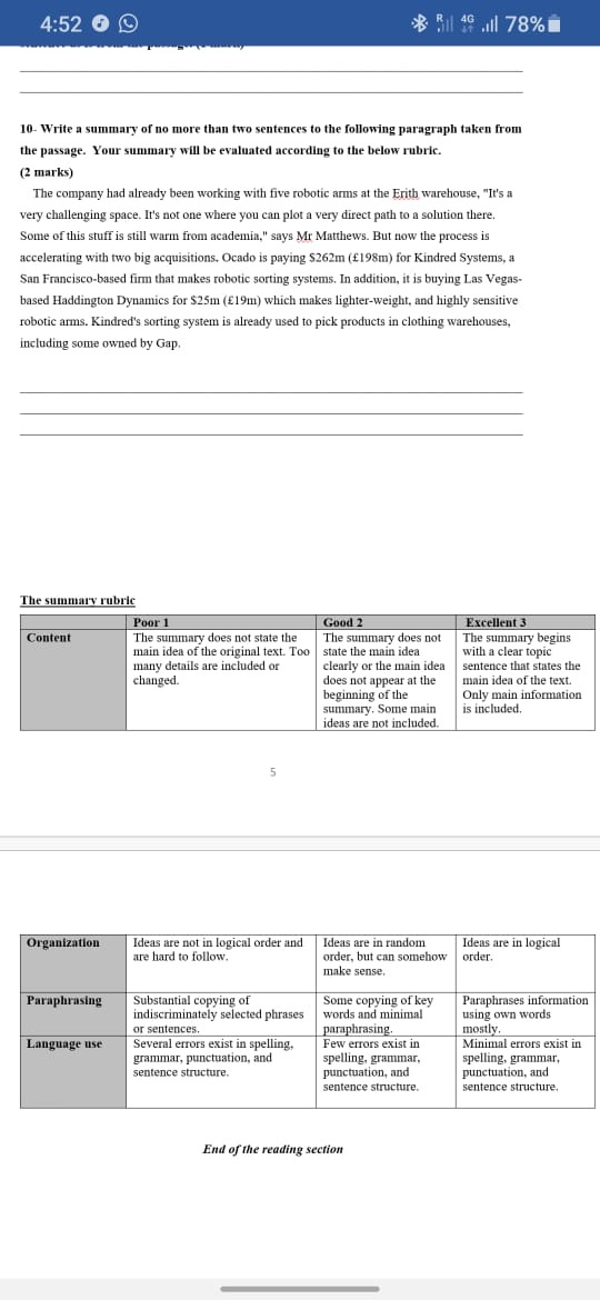 please write the summary based on the given